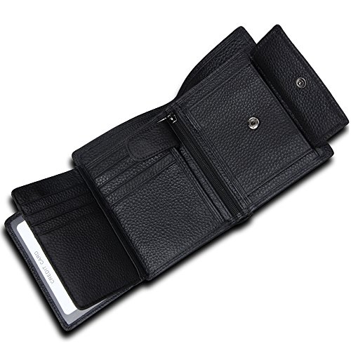 Wallet for Men With Coin Pocket RFID Leather Card Holder Big Trifold 3