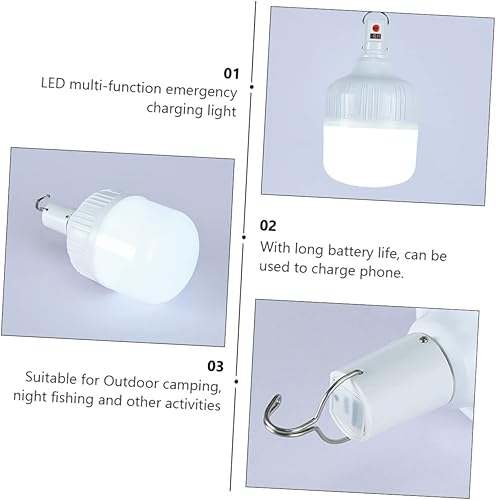 Miniatura 4 de Lámpara de emergencia portátil recargable LED con atenuación multifunción para acampar al aire libre, carga USB, batería de larga duración para