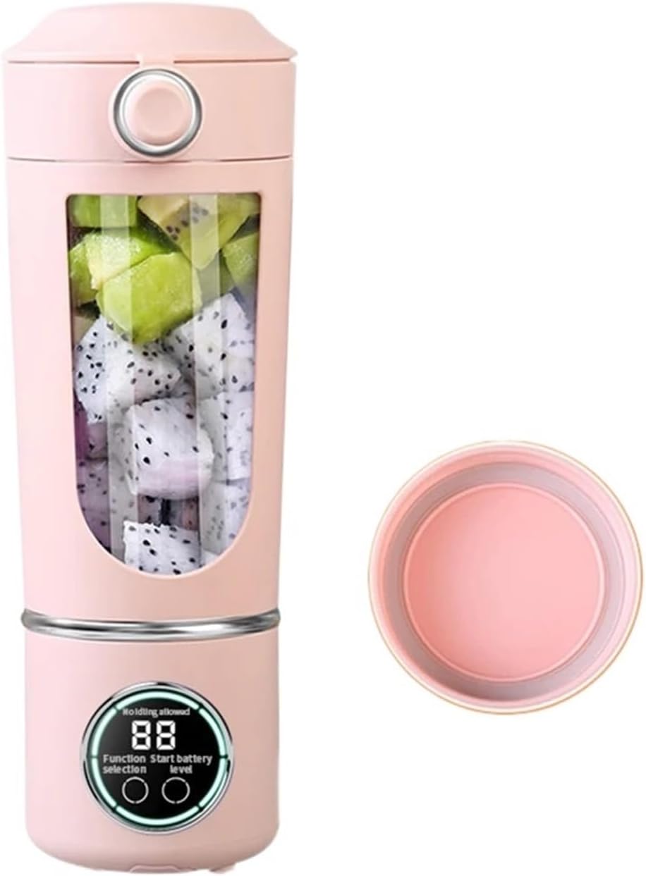 Electric Juicer, Portable Digital Blender, USB Charging, Suitable For Making Smoothies, Milkshakes, And Fruit Juices(Pink)