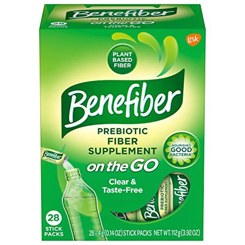 Benefiber On The Go Prebiotic Fiber Supplement Powder for Digestive