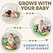2-in-1 Tummy Time Mat & Baby Lounger Pillow - Seat Support for Baby Play Mat for Babies 0-6 Months, Infant Lounger Activity Center with Newborn Toys, Floor Pillows Sit Me Up, Infant Toys Floor Lounger