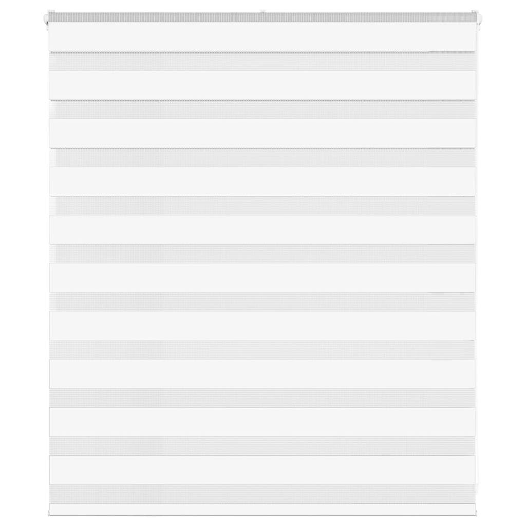 vidaXL Zebra Blind White 135x100 cm Fabric Width 130.9 cm Polyester