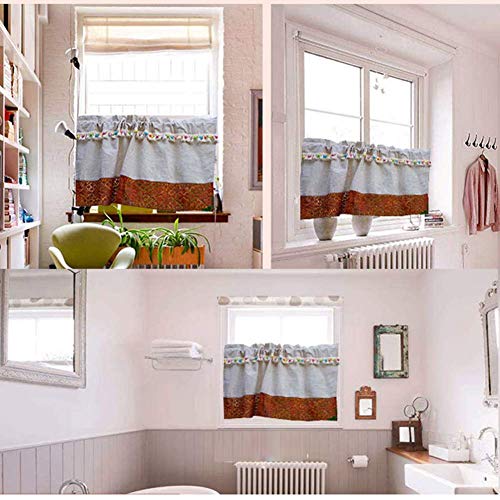 Cortinas de cocina y café rústicas para ventanas de baño y decoración del hogar 7