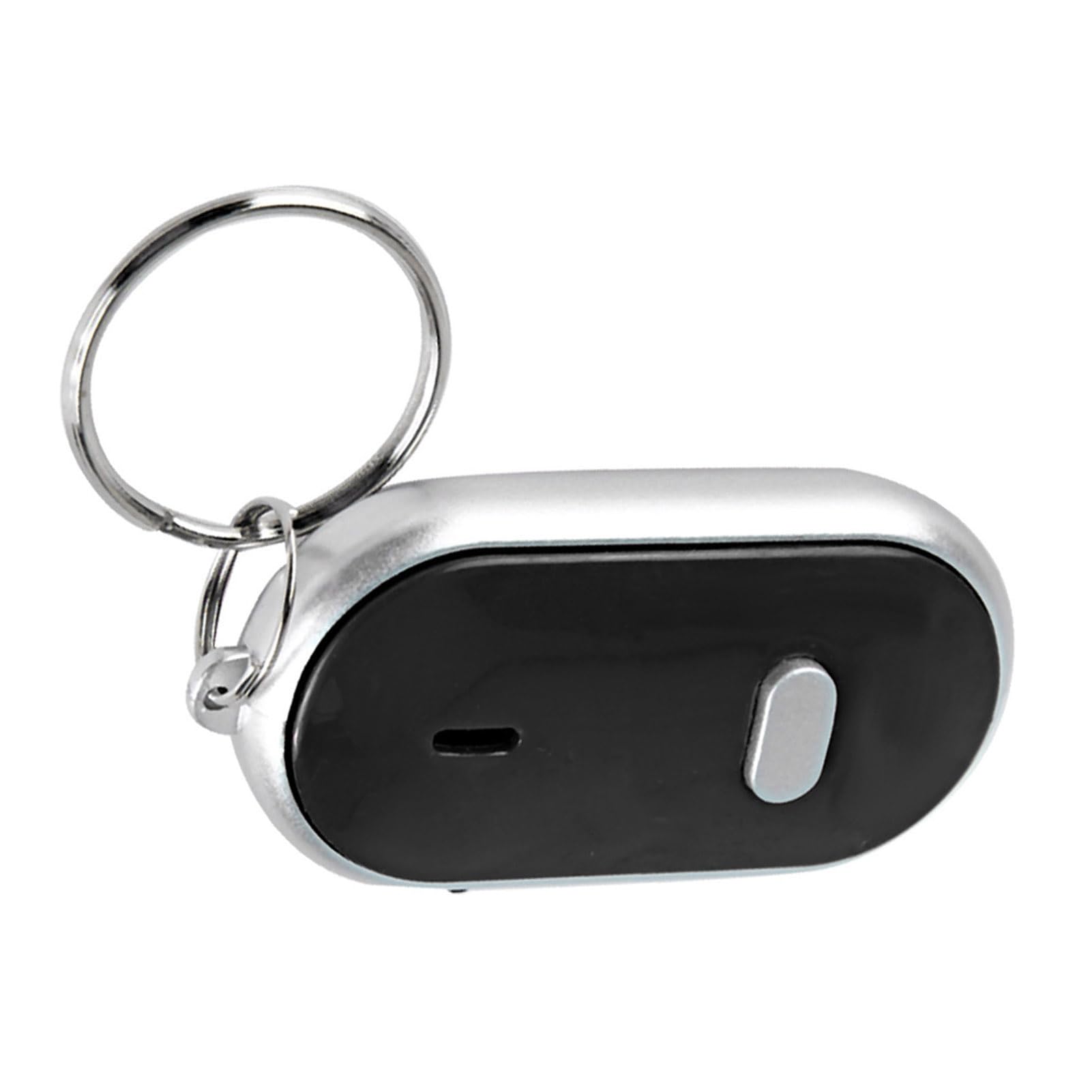 lyrlody Portachiavi con Controllo Vocale, Cercachiavi Attivato Dalla Voce, Localizzatore Portachiavi Fischietto, Cercachiavi con Segnale Acustico e Luminoso Entro 7 Metri, Luce di (BLACK)