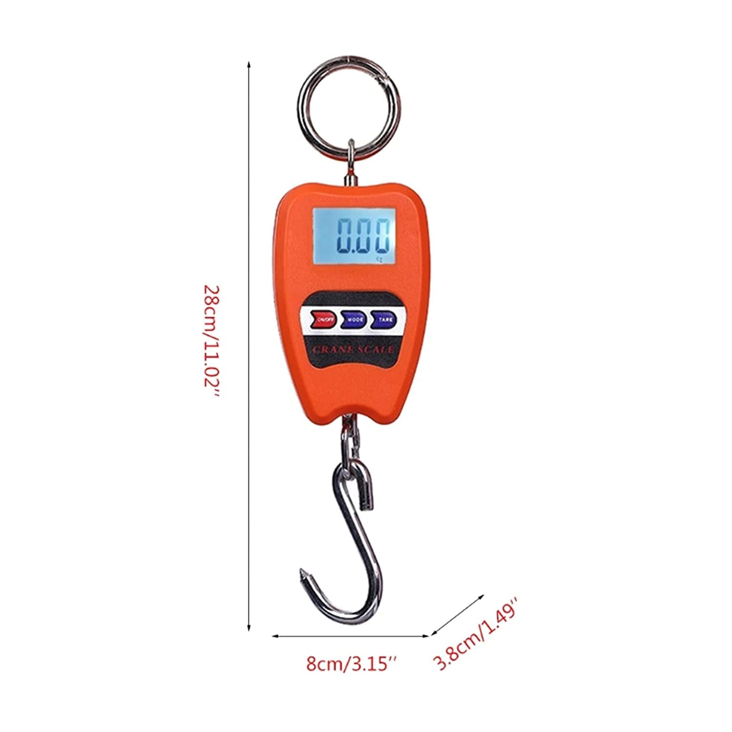 Bilancia Digitale per Gru Mini Bilancia pesapersone Industriale Bilancia pesapersone Digitale Rossa 200 kg / 441 libbre Compatibile con la Fabbrica di fattorie al Coperto All'aperto per
