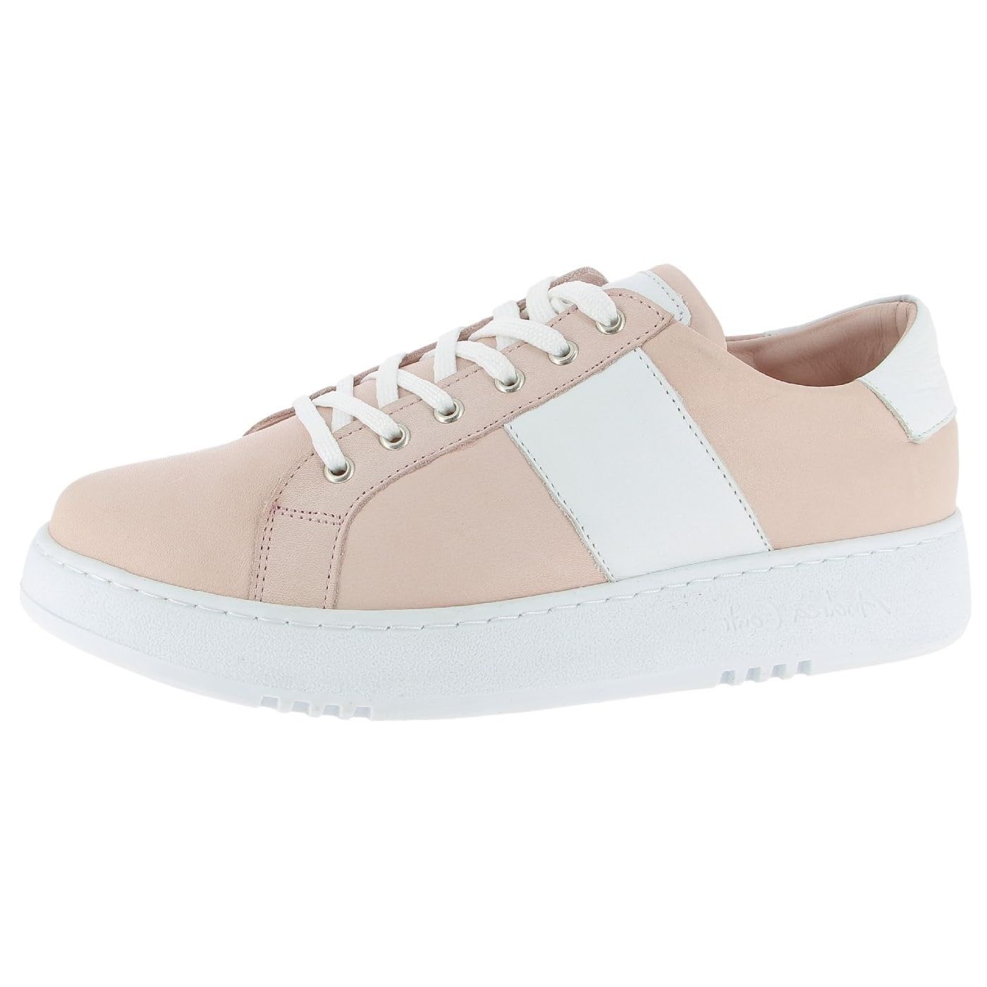 Andrea Conti Women's Low Top Trainers, Rose White, 6 UK