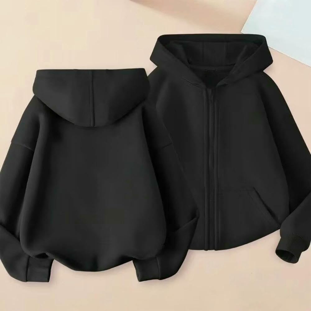 QXDZSW - Chaqueta con capucha para niños, con cremallera, casual, manga larga, abrigo para niño y niña, estilo moderno, aspecto casual