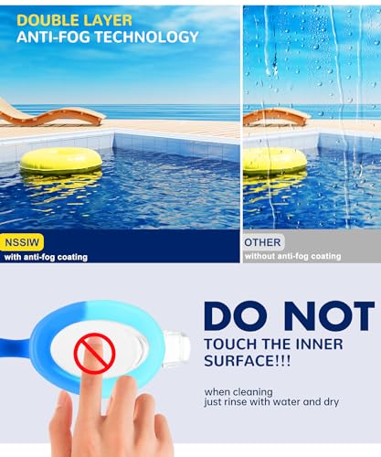 Lunettes de natation enfants NSSIW de qualité supérieure sans buée