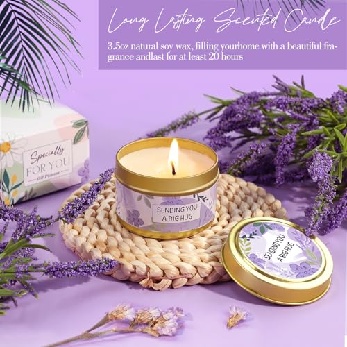 Image of Birthday Gifts for Women, Self Care Gifts for Women, Relaxing Spa Gifts Basket Care Package w /Flannel Blanket, Mothers Day Gifts for Mom Her Best Friend Grandma Sister Wife (Purple)