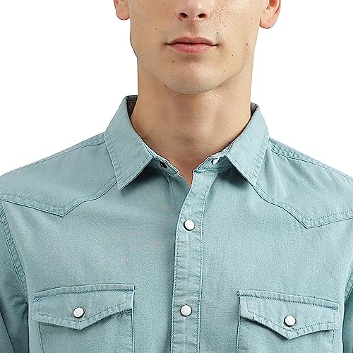 Image of United Colors of Benetton Men's Cotton Regular Fit Spread Collar Solid Shirt