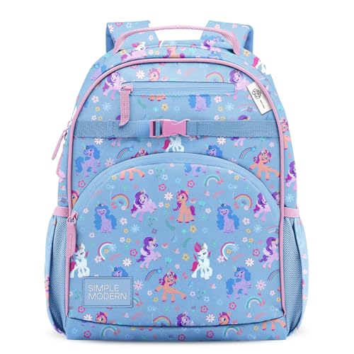 Simple Modern Mochila infantil My Little Pony para meninas e meninos | Mochila infantil do jardim de infância | Coleção Fletcher | Infantil - Média (38 cm de altura) | Jardim dos Arco-íris, My Little