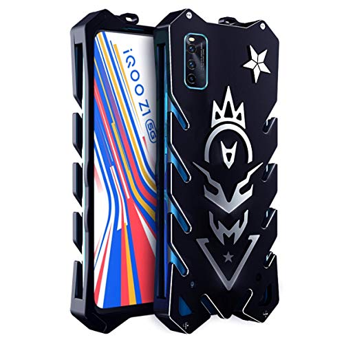 UBERANT Case for Vivo iQOO Z1, Hollow Design Aluminum Metal Case Shockproof Dropproof Rugged Strong Protection Cover for Vivo iQOO Z1 6.57