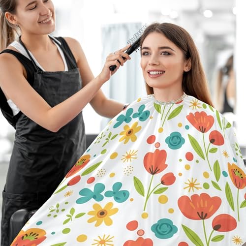 Capa de corte de cabello impermeable para barbería profesional MAOBLYR con cierre ajustable de broche para estilismo y peluquería miniatura 7