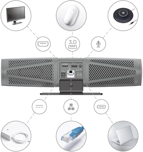 Miniatura 5 de AVerMedia PA511D - Cámara de videoconferencia 4K, altavoz, cancelación de eco, autoframing, certificado por zoom, red con cable y conexión de cable