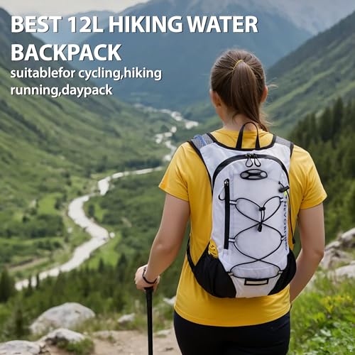Image of Lightweight Hydration Backpack, Running Backpack with 2L Water Bladder, Hydro Water Daypack for Cycling Hiking Rave for Men Women