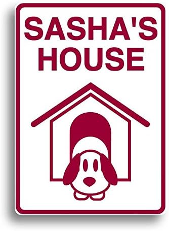Personalized Dog House Sign – Custom Pet Name Aluminum Sign for Indoor or Outdoor Use – Cute Doggy Graphic – Weatherproof Wall or Door Decor for Dog Owners