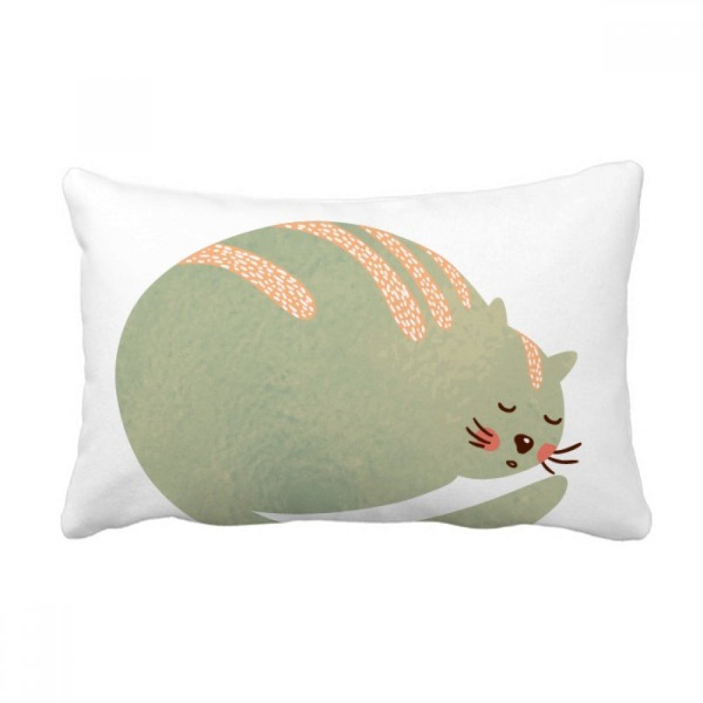 Coussin lombaire chat aquarelle de 40x60 cm multicolore pour decoration de canape