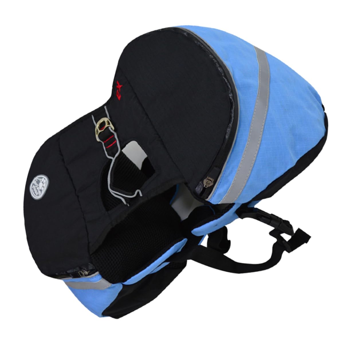 Totority Pet Dog Backpack Portable Outdoor Dog Camping Pack Breathable Hound Carrier for Travel and Hiking S Oxford Material with Side Pockets Blue