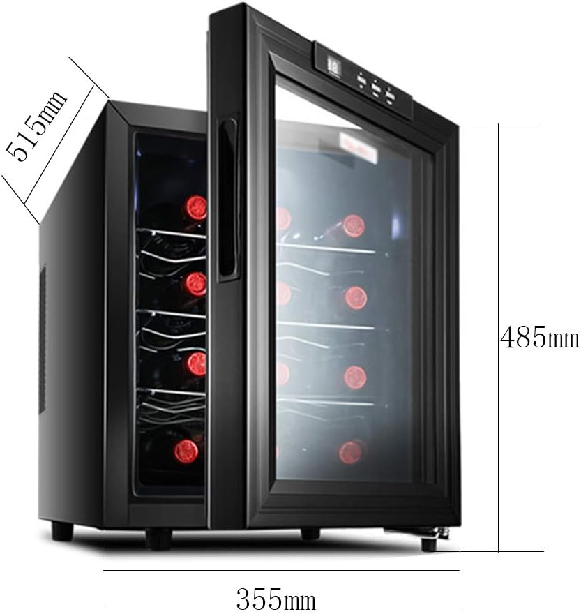 Wine Cooler Refrigerator - White Red Wine Countertop Wine Cooler Refrigerator - Freestanding -Touch Button-LED Display 12 Bottle Wine Cooler