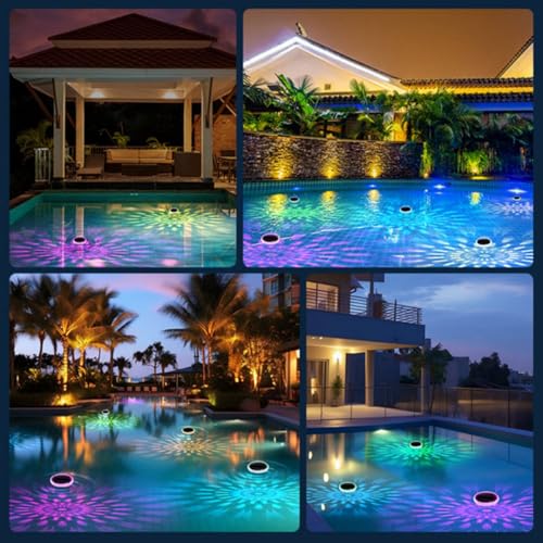 Lampes solaires flottantes piscine x3 LED RVB décoratives
