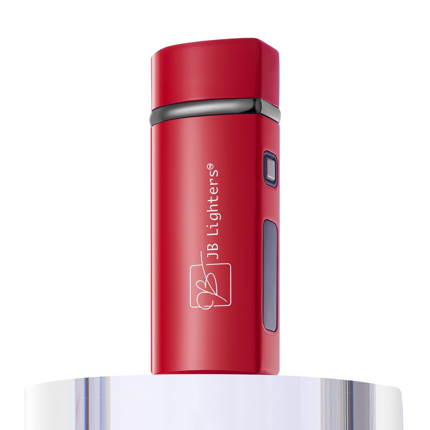 Red 3-Flame Butane Torch Lighter- Wind Resistant Adjustable Jet Flame Lighters - Refillable Gas One Touch Lighter - Electric Firing Backlit Butane Window