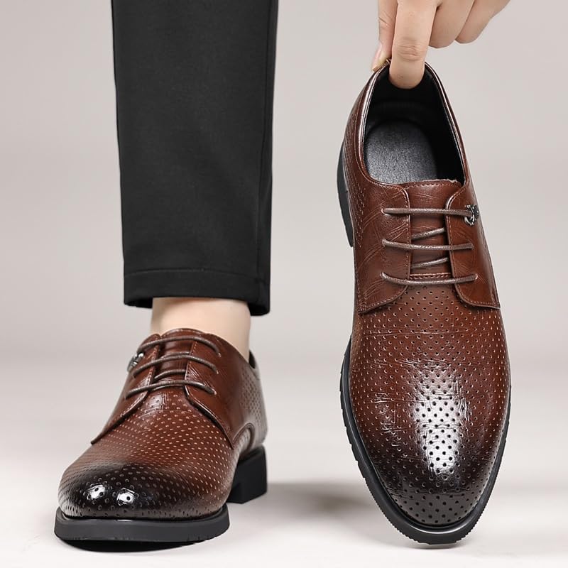 Men's Breathable Comfortable Business Lace Up Oxford Shoes Lace-up Casual Walking Shoes3
