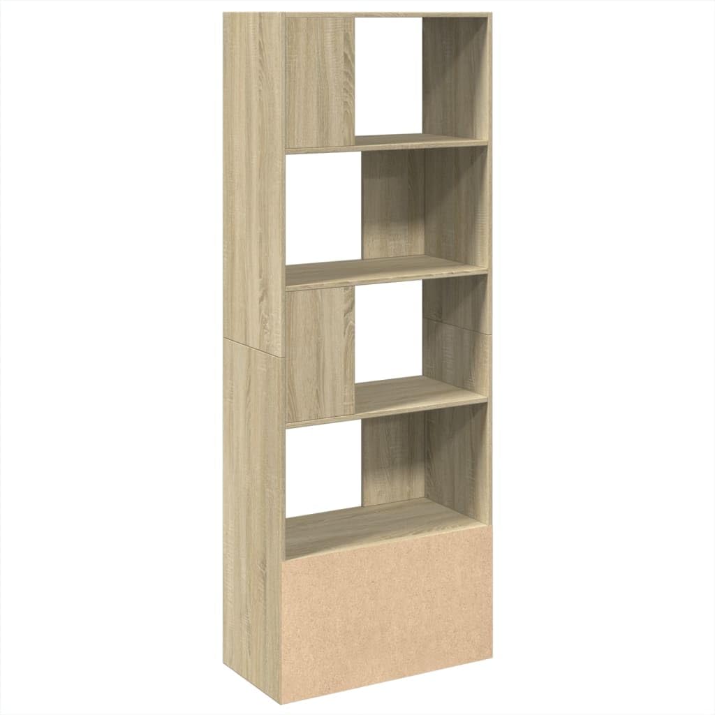 Libreria in legno di rovere Sonoma, 70 x 36 x 189 cm, armadietto alto stretto con più scomparti, scaffale stabile per soggiorno, ufficio, camera da letto, come divisorio