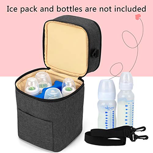 image for LUXJA Double-layer Breastmilk Cooler Bag (Fits 4 Bottles, Up to 9 Ounc