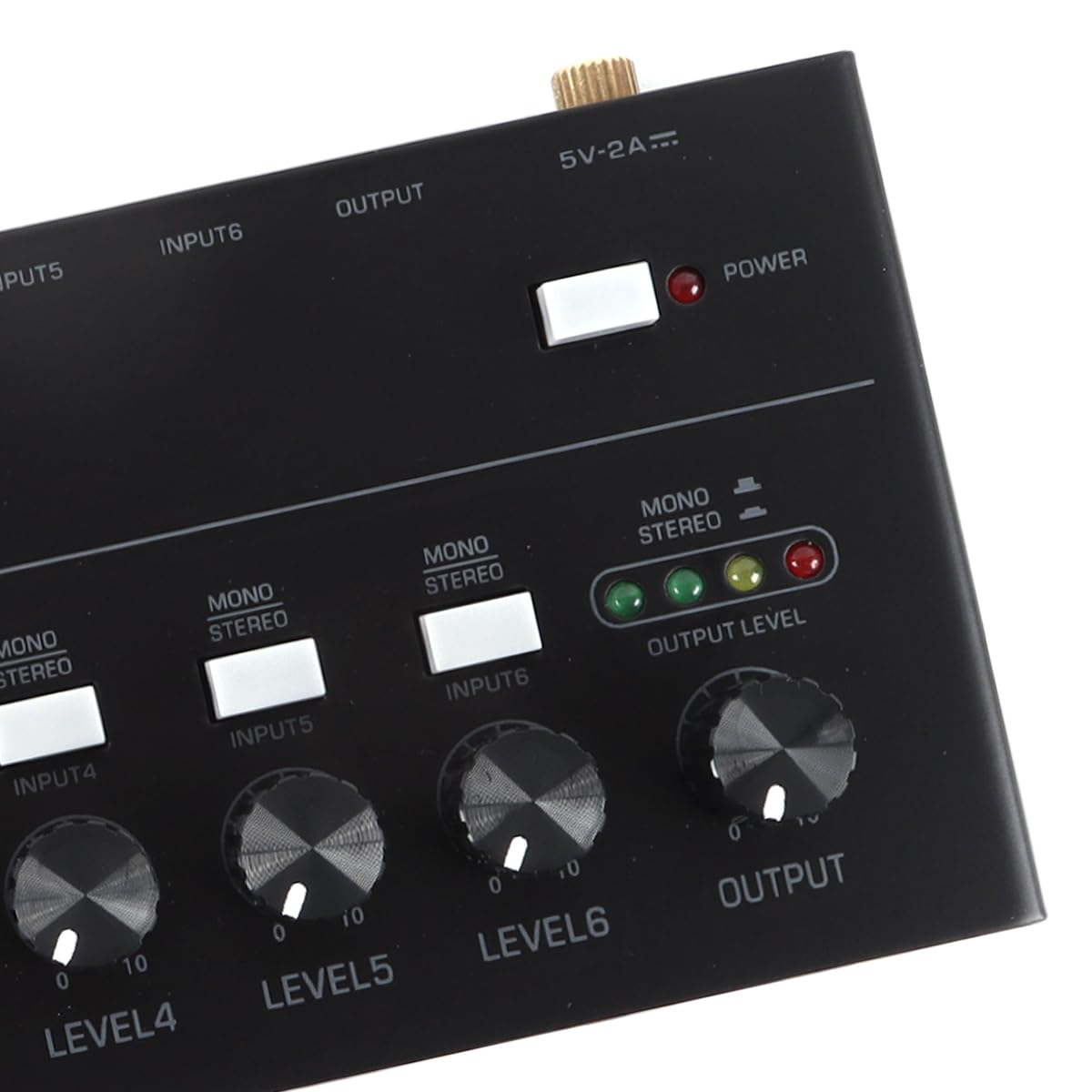 Qury MX600 - Mezclador de línea de 6 canales de ruido ultra bajo estéreo/interruptor de pista única, preamplificador de sonido