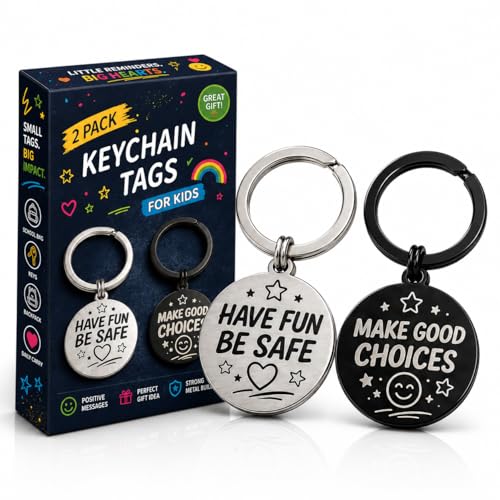 ACGASK Stocking Stuffers for Kids, 2 Pack Inspirational Keychain Set Gifts for Boys Girls, Halloween Christmas Xmas Gifts, Gifts for Kids, Cute Positive Reminder Gifts - image 1