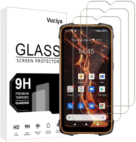 Vuciya [3 Pack] Screen Protector for CUBOT KingKong 5 Pro，9H hardness HD Anti-scratch Shatter-proof Bubble Free Tempered Glass Screen Protector，Compatible with CUBOT KingKong 5 Pro