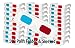 3D Red/Cyan Pro-Ana (TM) Anaglyph Cardboard Glasses - 100 Pair FOLDED - White Frame - High Quality