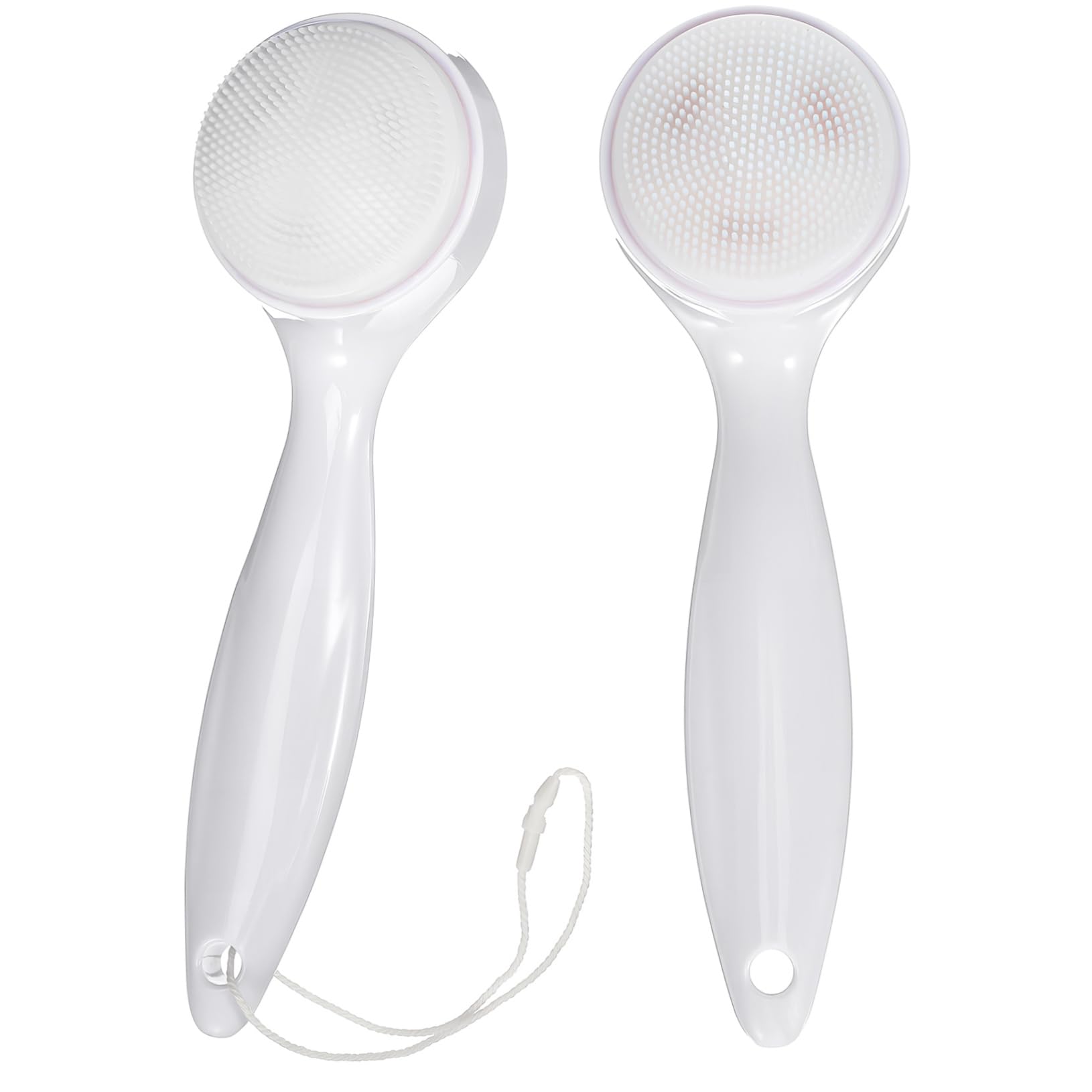 WOFASHPURET Manual Facial Cleansing Brush Silicone Bristles Exfoliating Face Brush for Skin Care and Massage