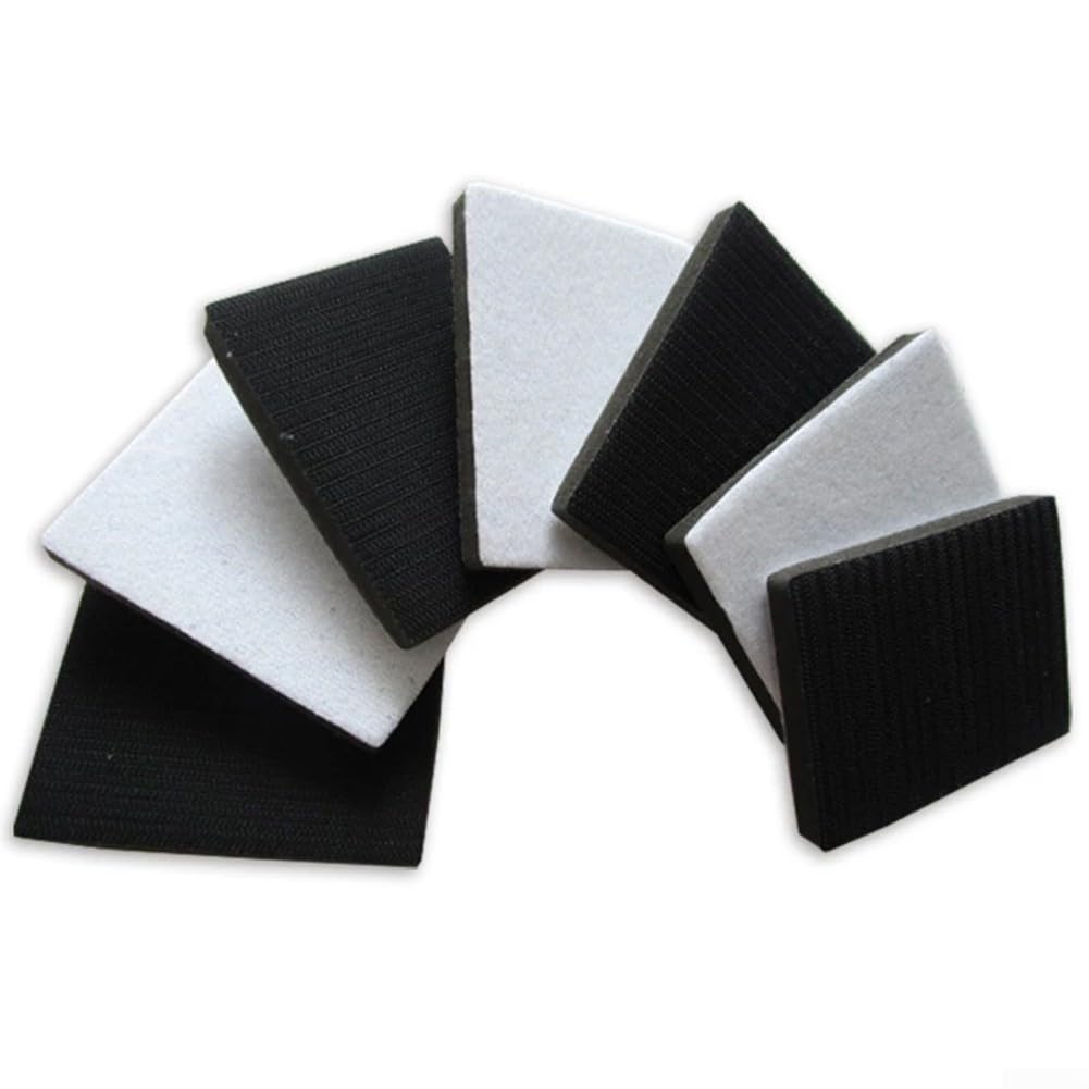 Cuscinetto di interfaccia in spugna morbida 75 x 100 mm, gancio rettangolare e loop per levigatrice, disco in schiuma per levigatura dei contorni e riduzione delle vibrazioni