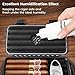 Flauno Travel Cigar Humidor Case - Portable Cigar Box with Humidifier Disc & Cigar Cutter | Waterproof | Crushproof | Airtight | Durable (Holds up to 5 Cigars)
