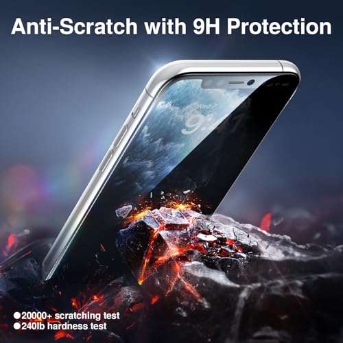 Image of SMARTDEVIL 2PACK Privacy Screen Protector for iPhone 11 /XR Shatterproof Tempered Glass [True 28Anti Spy] [9H Hardness] [Auto Dust-Elimination Install], [Bubble Free]
