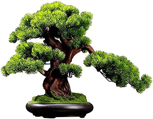 ショップ 人工植物盆栽松の木の模造シリコーンの葉ナチュラルカラー寝室のリビングルームとオフィスの装飾