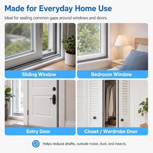 Bantie 20FT Weather Stripping Doors and Windows Seal Strip 0.35 x 0.35 in - image 6