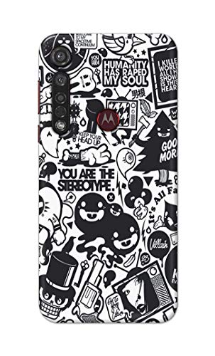 Image of Printed Hard Back Cover Case for Motorola Moto G8+ Plus Back Cover (Mixed Cartoon) -1302
