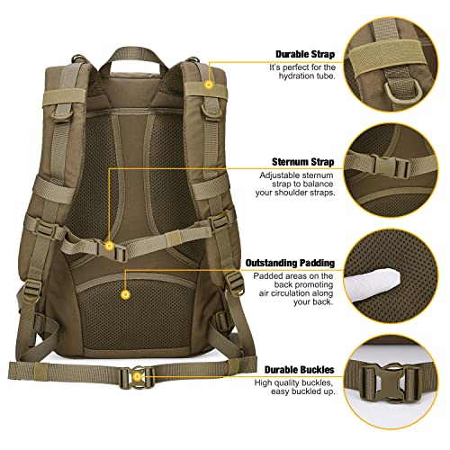 Mardingtop Small Tactical Backpack,Molle Hiking Backpack for Backpacking,Cycling and Biking,25L Backpack - Image 7