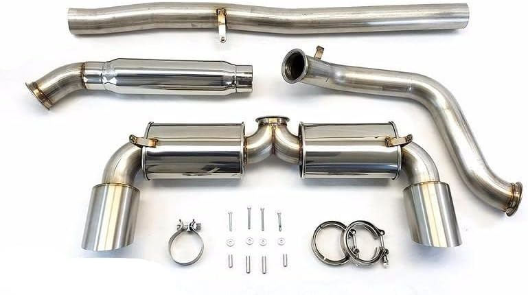 ETS 3" Stainless Steel Cat-back Exhaust w/o Resonators Compatible with 2016+ Ford Focus RS