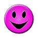 Pink Smiling Face Novelty Metal Circular Sign C-516