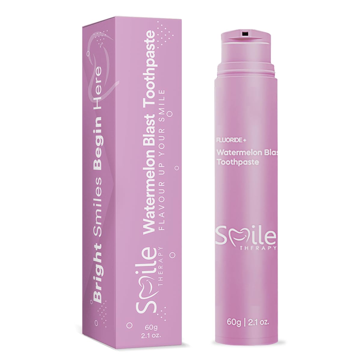 Smile Hi Flavoured Toothpaste – Whitening Toothpaste for Deep Cleaning, Fluoride Toothpaste with Smile Teeth Whitening, Tooth Paste Fun Brushing for Adults & Kids | Watermelon Blast Flavor