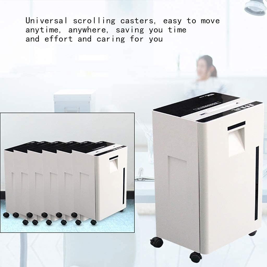 27L high-Power Paper Shredder, Large Office, Commercial, School Paper Shredder, Electric Silent and Low-Noise Document Shredder, White
