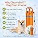SNIFIT Dog Pooper Scooper for Large Small Dogs - Portable Eco-Friendly Lightweight Poop Scooper for Dogs, Mini Waste Picker for Lawn, Grass, Gravel, and Easy to Carry (7.4 x 2.8in) Orange