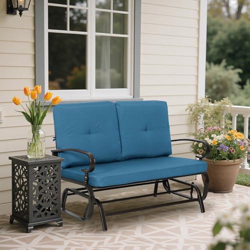 image for Incbruce Outdoor Swing Glider Rocking Chair Patio Bench for 2 Person, 