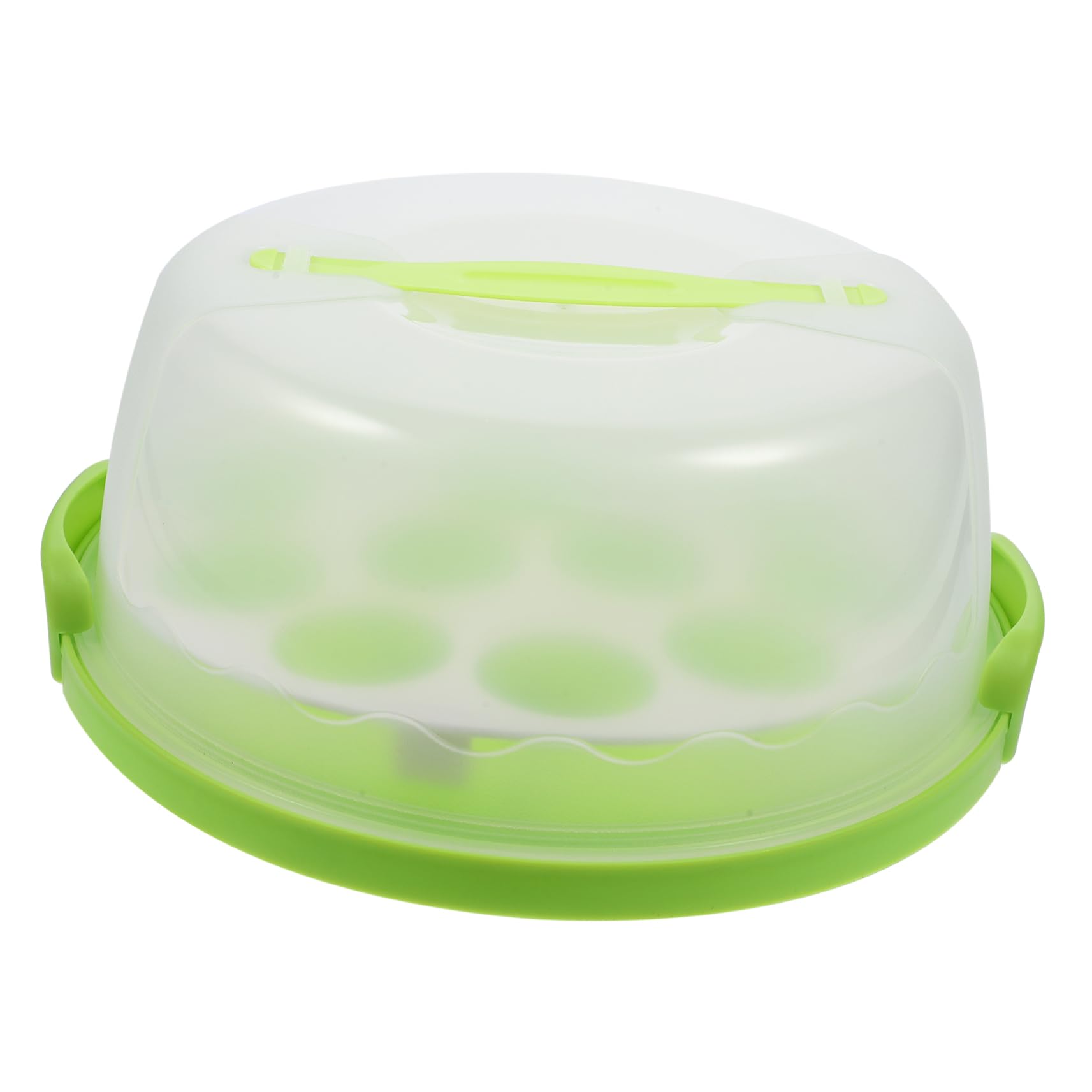 Ciieeo Round Cake Carrier with Handle Reusable Plastic Dessert Box Cupcake Carrier Box