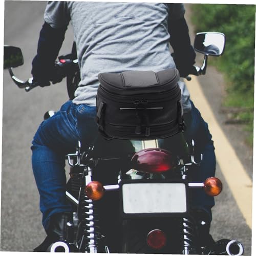 Bolsa trasera impermeable para motocicleta y porta casco, bolsa multipropósito para asiento trasero de moto para conducción al aire libre y deportes de motor miniatura 4
