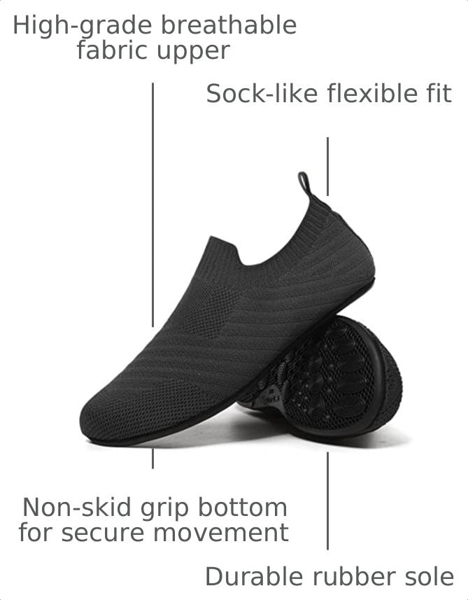 Image of SLEVEL Lightweight Non Slip Travel Indoor Grip House Slipper Socks Unisex Adult Around The House Floor Home Shoes for Women Men