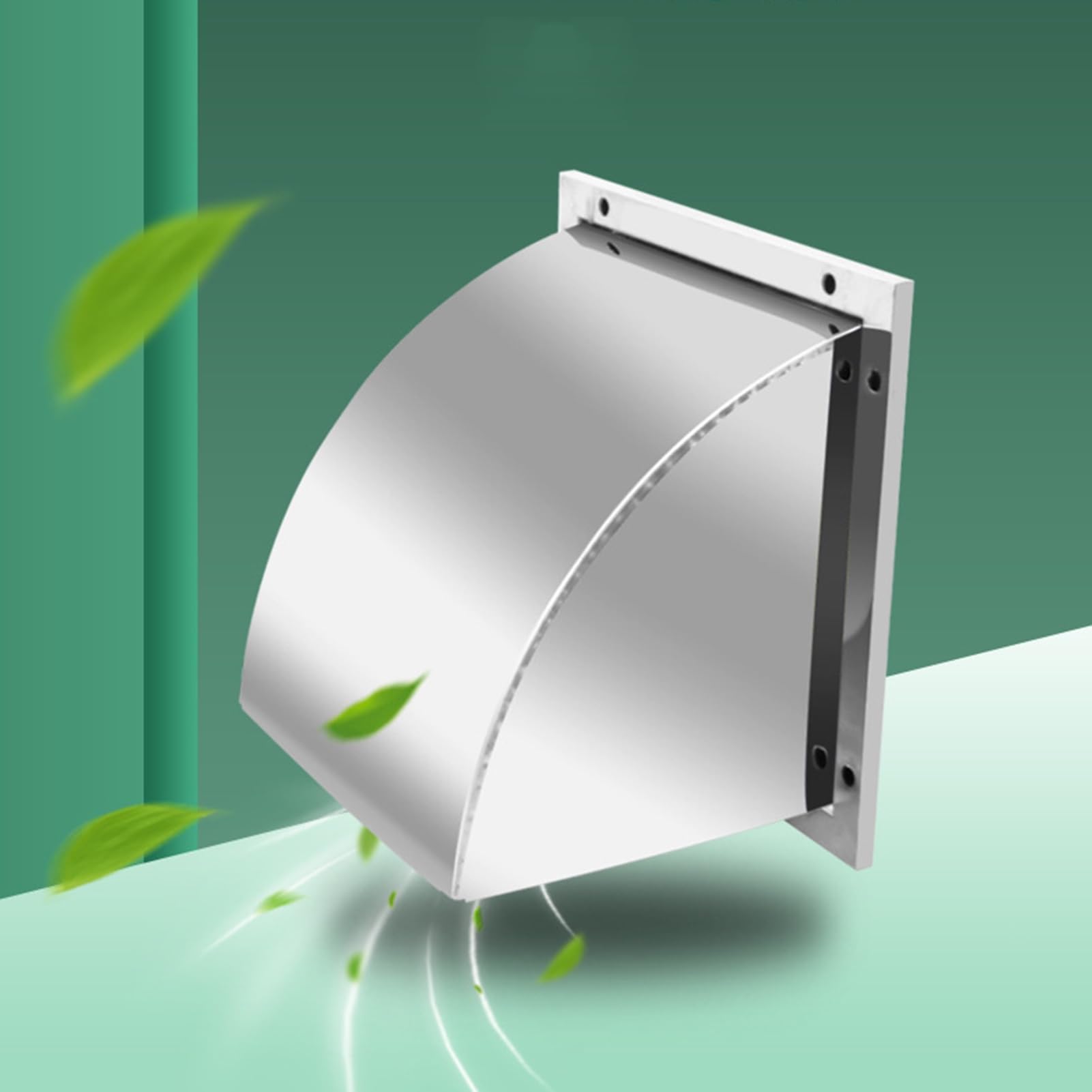 Grille D'aération Carrée en Acier Inoxydable, Murale Grille D'évacuation D'air avec Moustiquaire pour Maison, Hotte de Cuisinière et Garage(400x300mm)